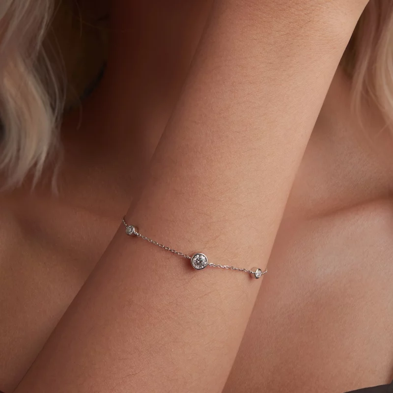 (תמונה ל-) צמיד Moissanite Starry Style PANDORA (עם תעודה אחת) - MSB018 - הצג 4