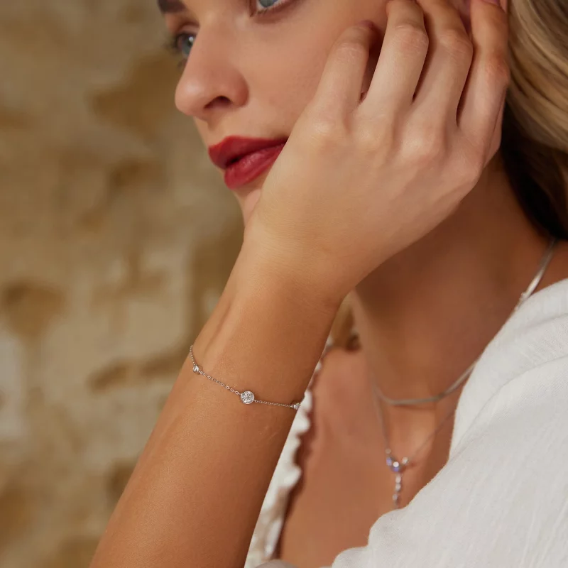 (תמונה ל-) צמיד Moissanite Starry Style PANDORA (עם תעודה אחת) - MSB018 - הצג 7