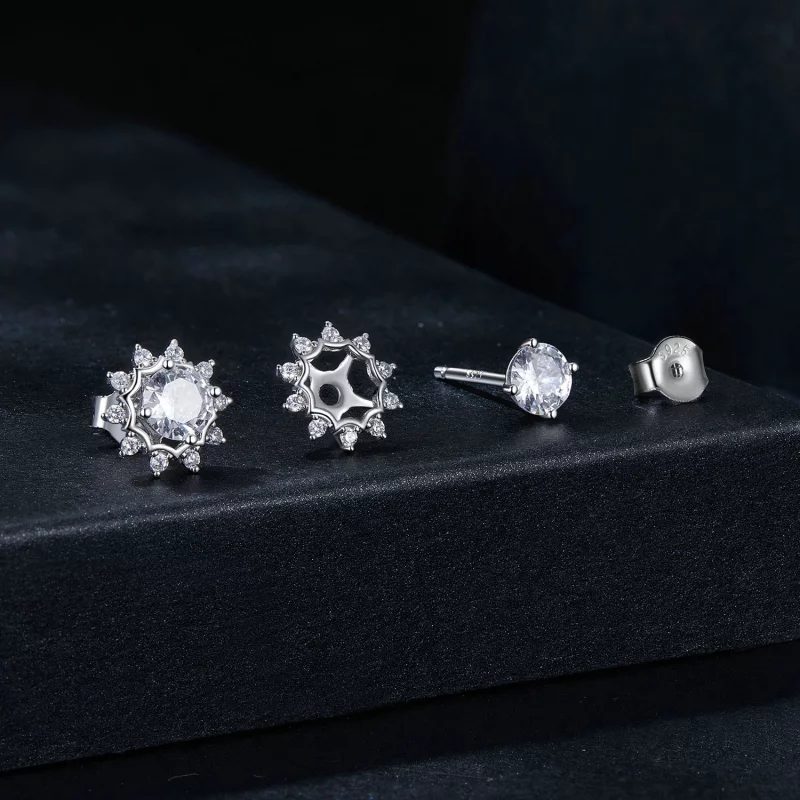 (תמונה ל-) PANDORA Style Brilliant Beauty 0.5ct עגילי Moissanite (שתי תעודות) - MSE048 - הצג 8
