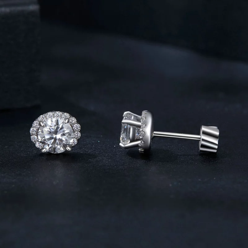 (תמונה ל-) עגילי PANDORA Style Starry Moissanite 0.5 קראט (שתי תעודות) - MSE054 - הצג 4