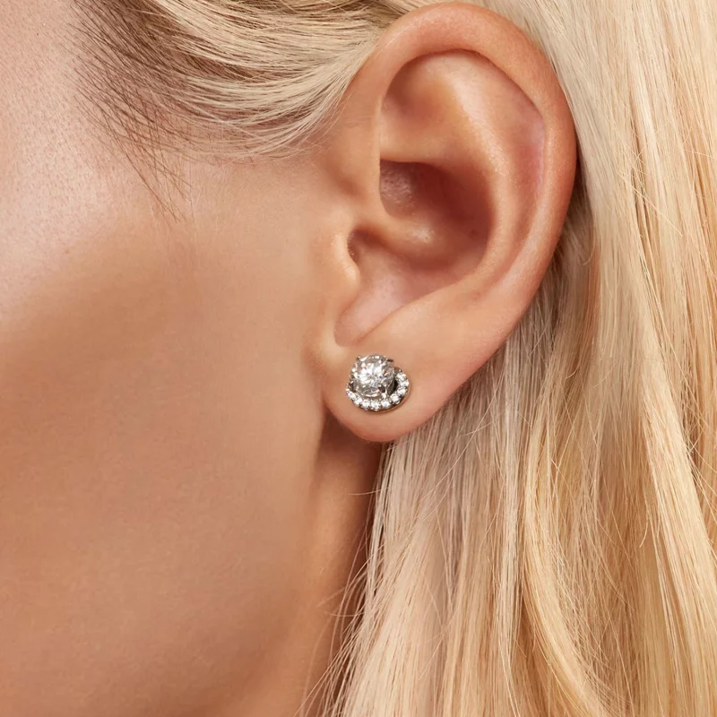(תמונה ל-) עגילי PANDORA Style Starry Moissanite 0.5 קראט (שתי תעודות) - MSE054 - הצג 6
