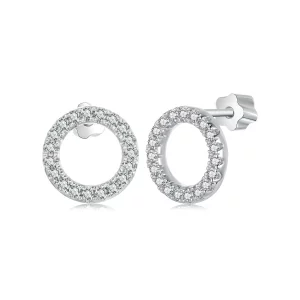 (תמונה ל-) עגילי PANDORA סטייל לילה כוכבים Moissanite 0.013 קראט (שתי תעודות) - MSE055