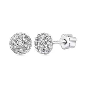 (תמונה ל-) עגילי Moissanite בסגנון חצי כדור PANDORA (עם תעודה אחת) - MSE057