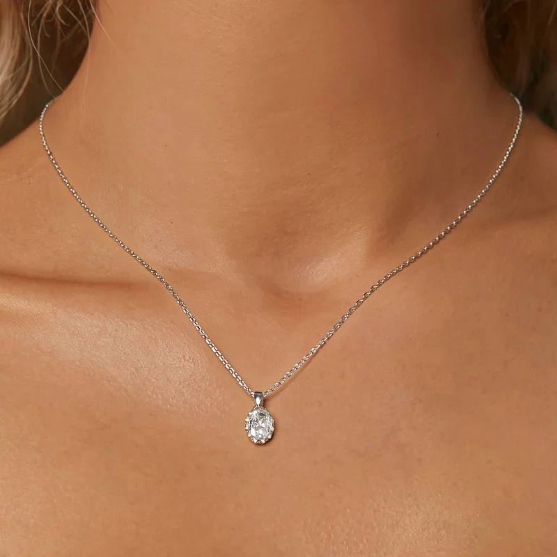(תמונה ל-) PANDORA Style Brilliant Beauty שרשרת Moissanite 1 קראט (עם תעודה אחת) - MSN035 - הצג 5