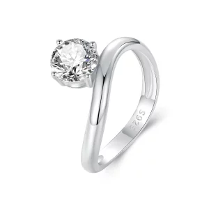 (תמונה ל-) PANDORA Style Simple טבעת Moissanite 1 קראט (עם תעודה אחת) - MSR050
