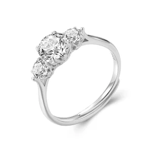 (תמונה ל-) טבעת Moissanite בסגנון PANDORA בסגנון 1 קראט (עם תעודה אחת) - MSR051-E