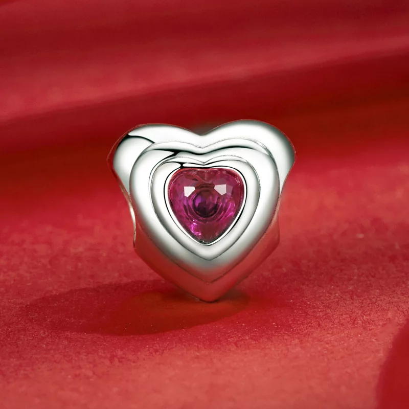 (תמונה ל-) PANDORA Style Love Heart Charm Halo קלאסי - SCC2776 - הצג 2