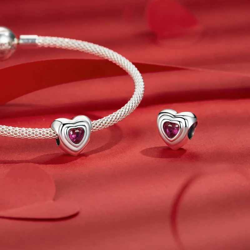 (תמונה ל-) PANDORA Style Love Heart Charm Halo קלאסי - SCC2776 - הצג 4