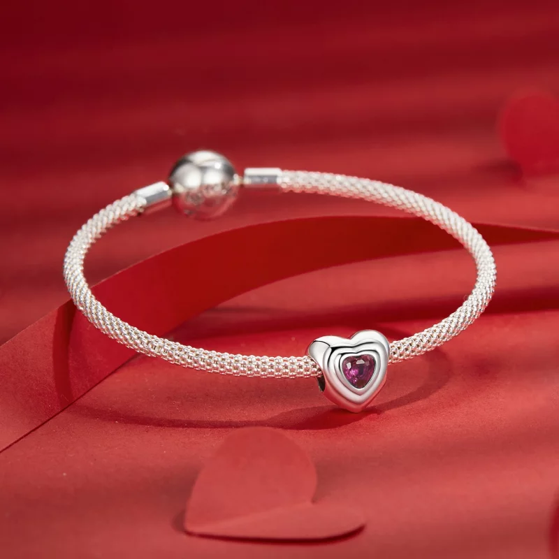 (תמונה ל-) PANDORA Style Love Heart Charm Halo קלאסי - SCC2776 - הצג 5