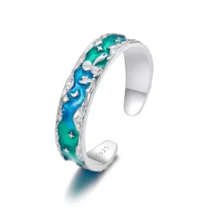 (תמונה ל-) טבעת פתיחה בסגנון PANDORA Aurora Stars הנסיך הקטן והשועל - SCR1021-E