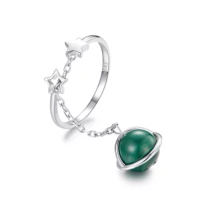 (תמונה ל-) PANDORA Style טבעת פתוחה מלכיט טבעי - SCR1034-E