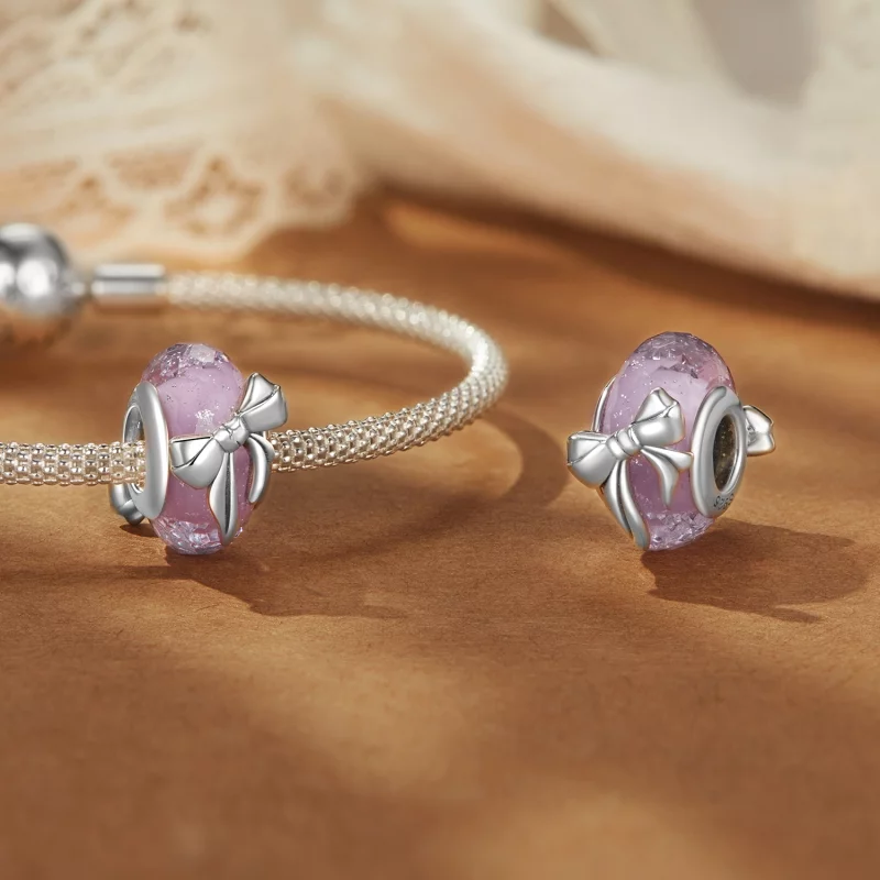 (תמונה ל-) חרוזי זכוכית מסוג PANDORA Bowknot - BSC1057 - הצג 4