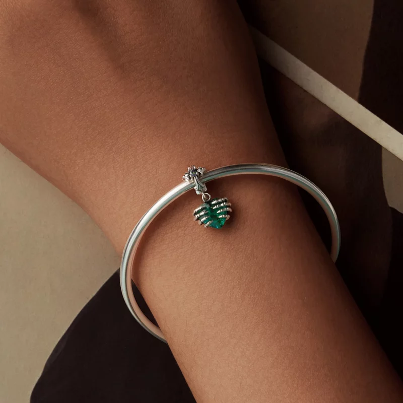 (תמונה ל-) תליון לב גולגולת בסגנון PANDORA - BSC1061 - הצג 6