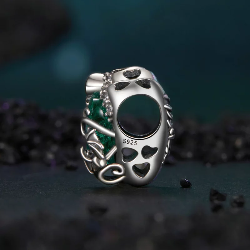(תמונה ל-) חרוזי לב גולגולת בסגנון PANDORA - BSC1064 - הצג 3