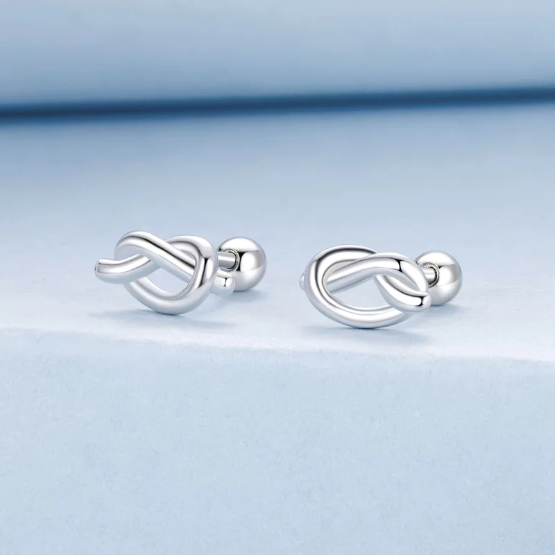(תמונה ל-) עגילי PANDORA Style Knot - BSE1051 - הצג 2