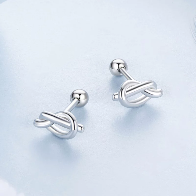 (תמונה ל-) עגילי PANDORA Style Knot - BSE1051 - הצג 3