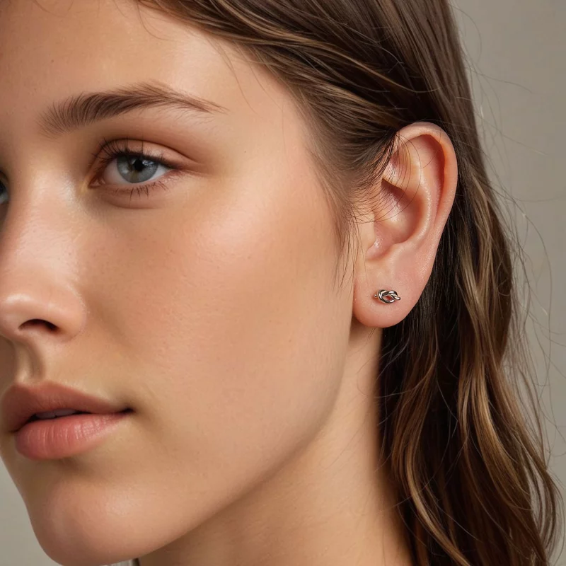 (תמונה ל-) עגילי PANDORA Style Knot - BSE1051 - הצג 7