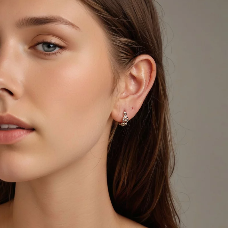 (תמונה ל-) עגילים בסגנון PANDORA וינטג' בדוגמת ארמון - BSE1055 - הצג 7