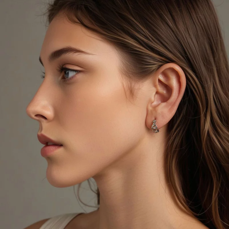 (תמונה ל-) עגילים בסגנון PANDORA וינטג' בדוגמת ארמון - BSE1055 - הצג 8