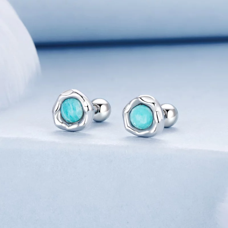 (תמונה ל-) עגילי PANDORA Style Amazonite - BSE1056 - הצג 2