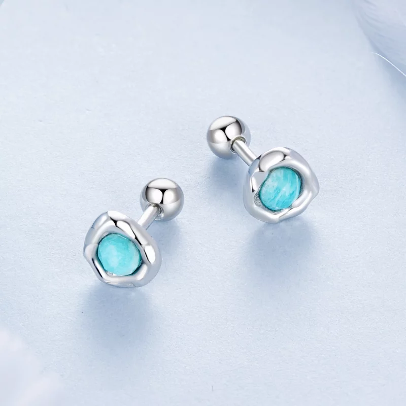 (תמונה ל-) עגילי PANDORA Style Amazonite - BSE1056 - הצג 3