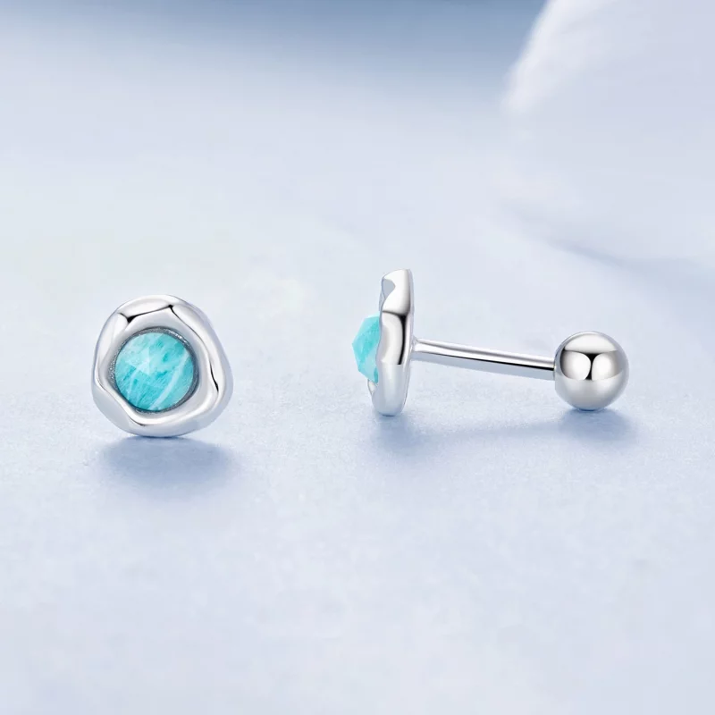 (תמונה ל-) עגילי PANDORA Style Amazonite - BSE1056 - הצג 4