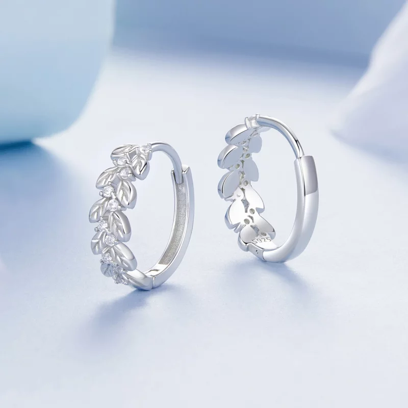 (תמונה ל-) עגילי PANDORA Style Leaf - BSE1086 - הצג 3