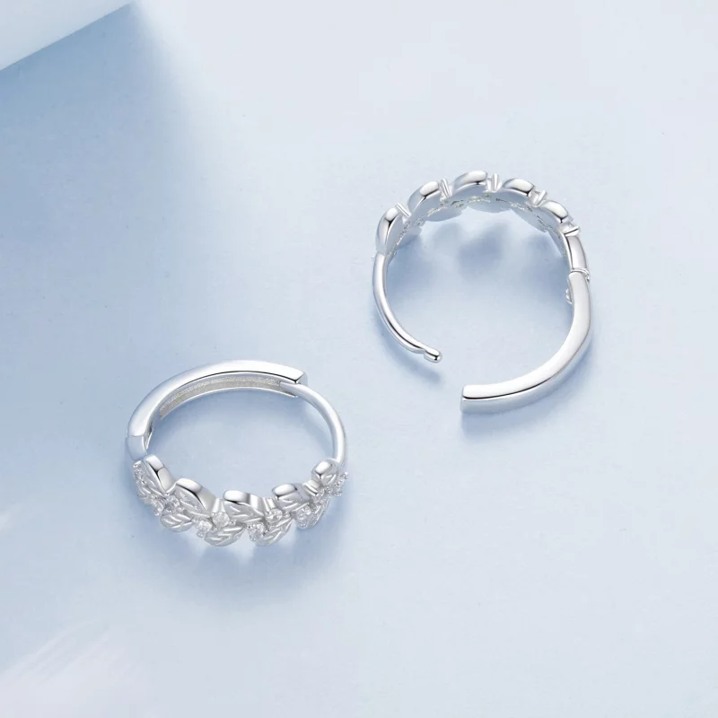 (תמונה ל-) עגילי PANDORA Style Leaf - BSE1086 - הצג 4
