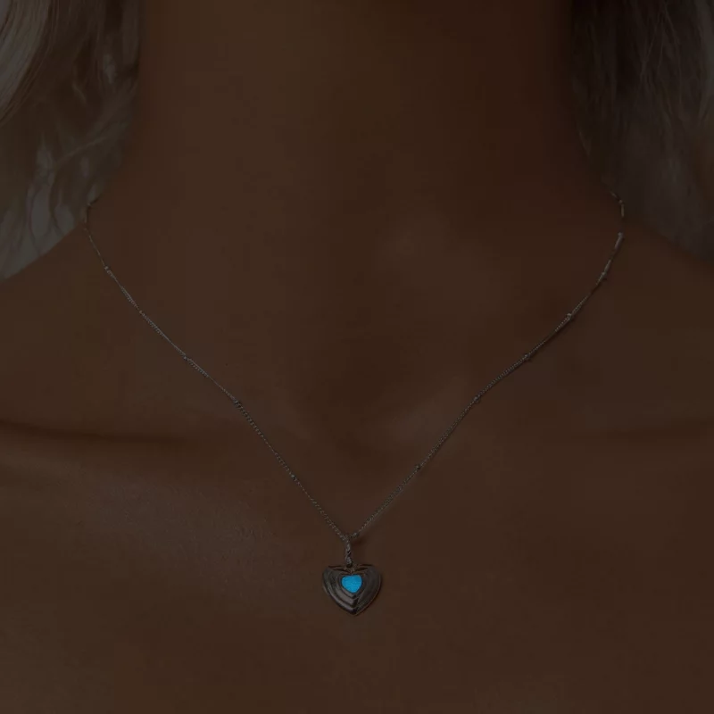 (תמונה ל-) שרשרת לב בסגנון PANDORA - BSN375 - הצג 6