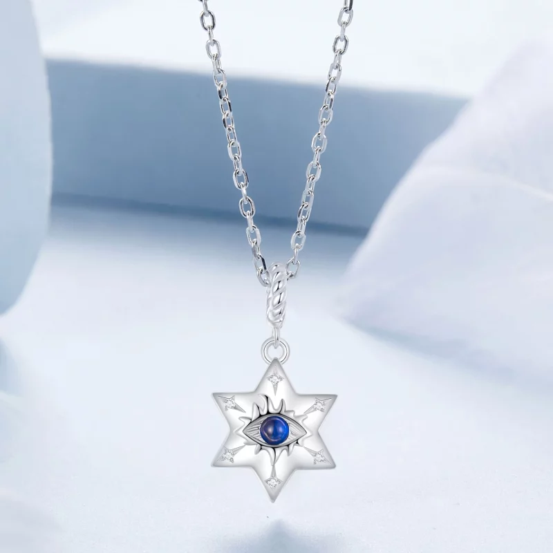 (תמונה ל-) PANDORA Style Starburst Demon Eye שרשרת - BSN397 - הצג 3