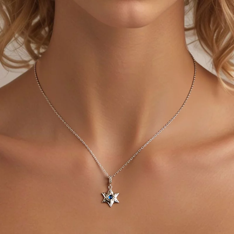 (תמונה ל-) PANDORA Style Starburst Demon Eye שרשרת - BSN397 - הצג 4