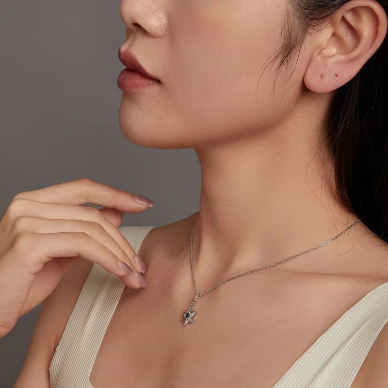 (תמונה ל-) PANDORA Style Starburst Demon Eye שרשרת - BSN397 - הצג 8