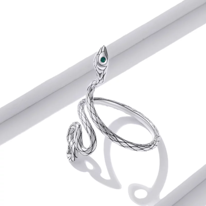 (תמונה ל-) טבעת נחש כסף בסגנון PANDORA - BSR199 - הצג 9