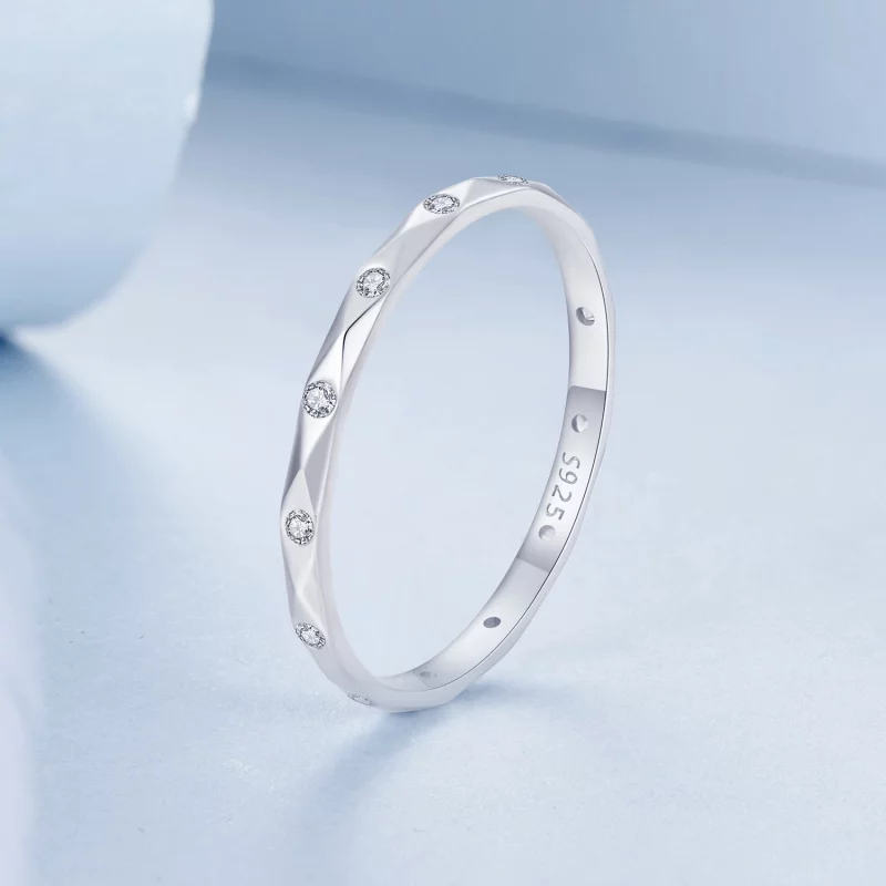 (תמונה ל-) PANDORA Style Shining יהלום טבעת יחיד קטנה - BSR578 - הצג 2