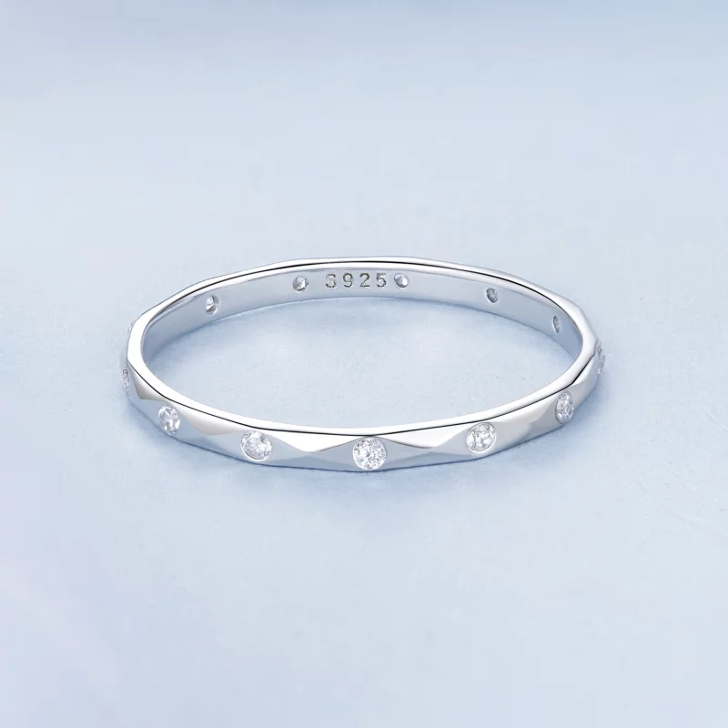 (תמונה ל-) PANDORA Style Shining יהלום טבעת יחיד קטנה - BSR578 - הצג 3