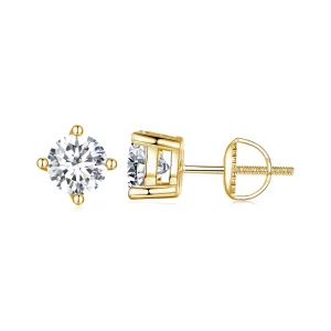 (תמונה ל-) PANDORA Style 1 קראט עגילי מויסניט עם ארבעה טפרים - MSE003-LB