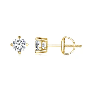 (תמונה ל-) PANDORA Style 0.5 קראט עגילי moissanite ארבעה טפרים - MSE003-SB