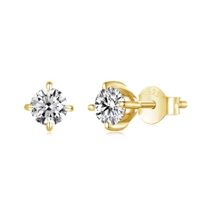 (תמונה ל-) עגילי Moissanite בסגנון PANDORA 0.5 קראט - MSE038-BM