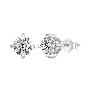 (תמונה ל-) עגילי Moissanite בסגנון PANDORA 1 קראט - MSE038-L
