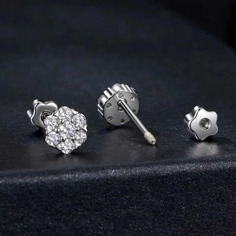 (תמונה ל-) עגילי PANDORA Style Moissanite (עם תעודה אחת) - MSE059 - הצג 2