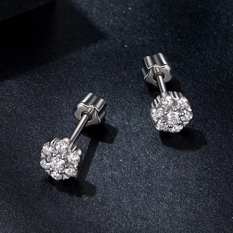 (תמונה ל-) עגילי PANDORA Style Moissanite (עם תעודה אחת) - MSE059 - הצג 3