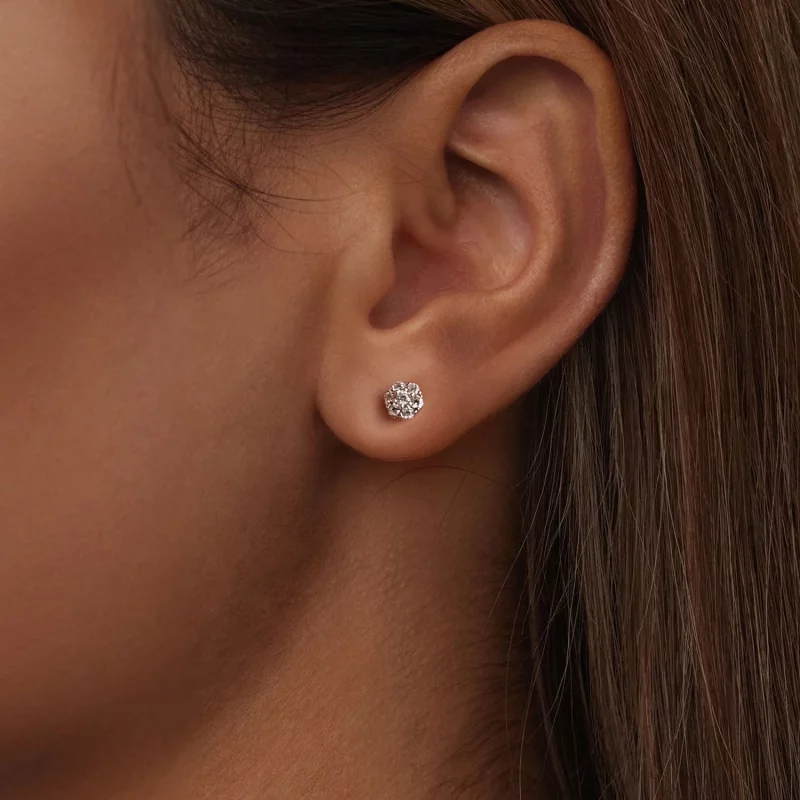 (תמונה ל-) עגילי PANDORA Style Moissanite (עם תעודה אחת) - MSE059 - הצג 6