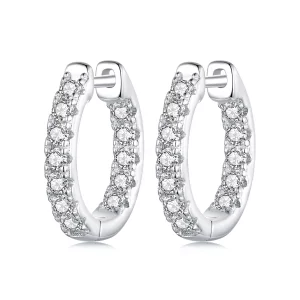(תמונה ל-) עגילים נוצצים בסגנון PANDORA Moissanite (עם תעודה אחת) - MSE060