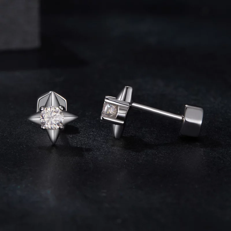 (תמונה ל-) עגילים נוצצים בסגנון PANDORA Style Star (תעודה אחת) - MSE067 - הצג 4