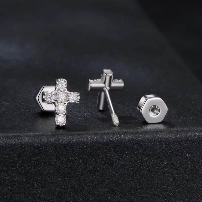 (תמונה ל-) עגילי PANDORA Style Cross (תעודה אחת) - MSE070 - הצג 2