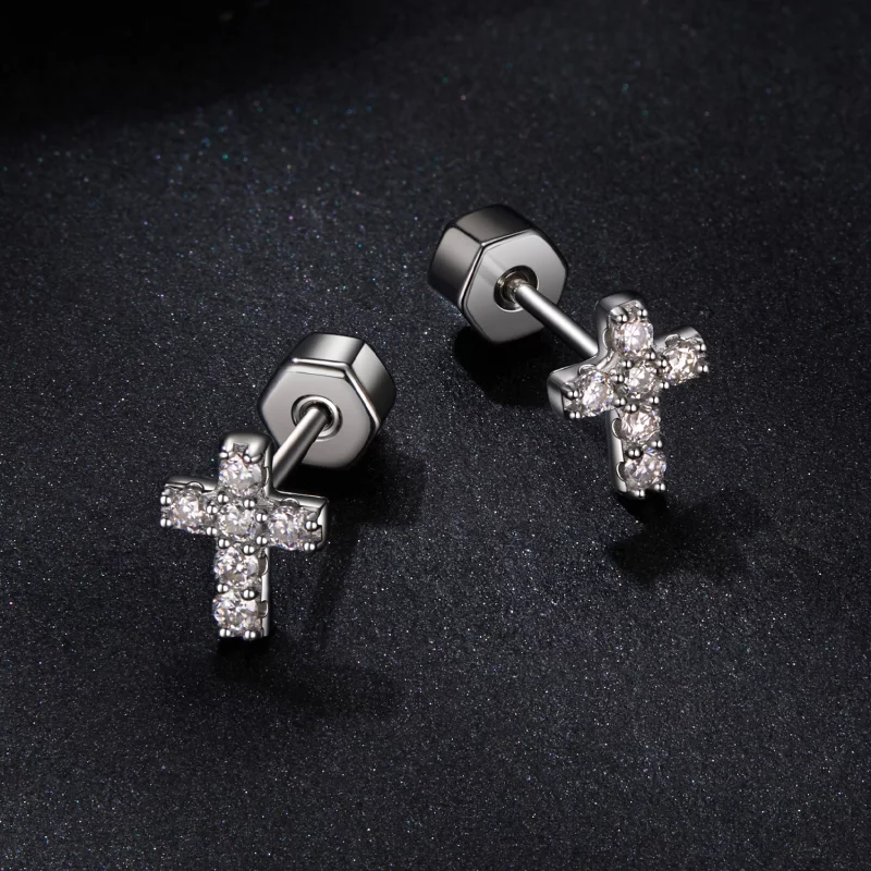 (תמונה ל-) עגילי PANDORA Style Cross (תעודה אחת) - MSE070 - הצג 3