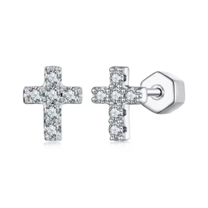 (תמונה ל-) עגילי PANDORA Style Cross (תעודה אחת) - MSE070
