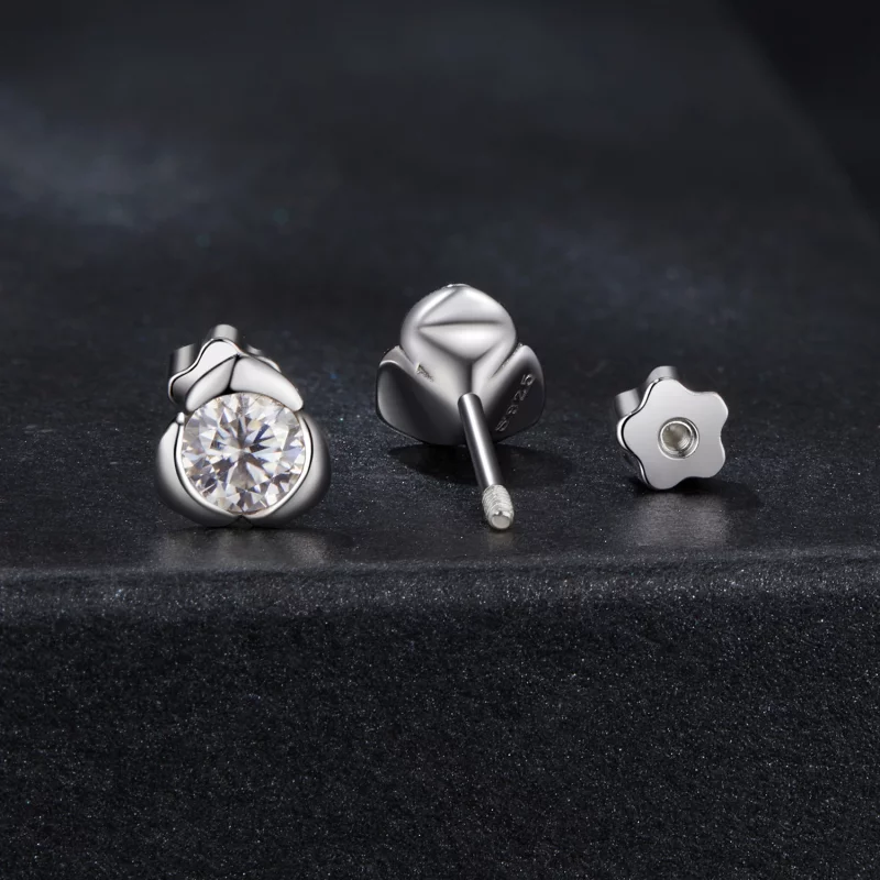 (תמונה ל-) עגילי ורדים מסוג PANDORA Moissanite (עם תעודה אחת) - MSE071 - הצג 2
