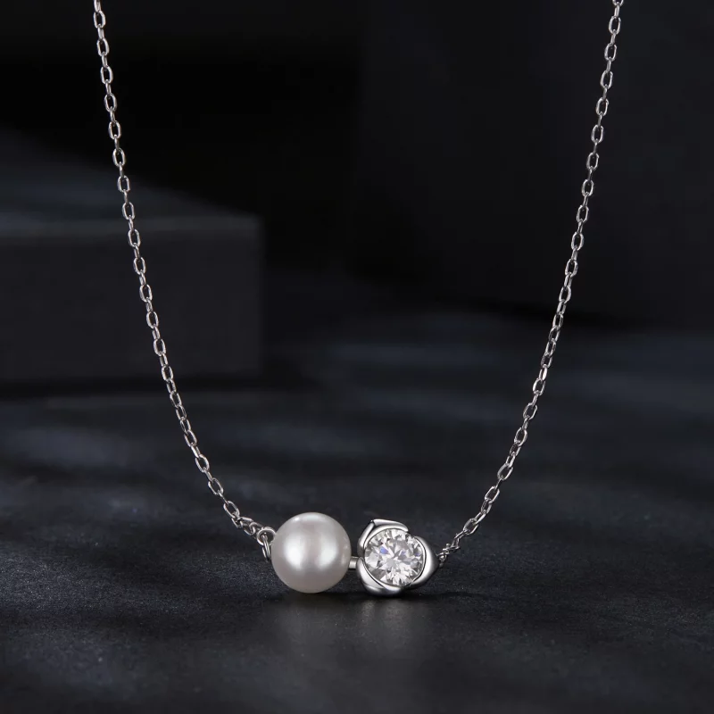 (תמונה ל-) שרשרת ורדים בסגנון PANDORA Moissanite (עם תעודה אחת) - MSN040 - הצג 3
