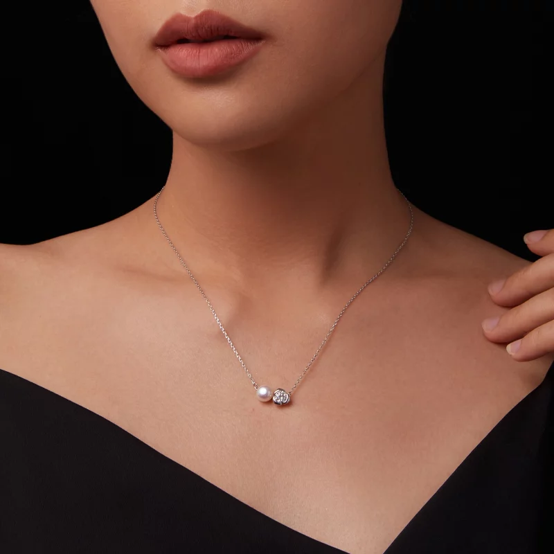 (תמונה ל-) שרשרת ורדים בסגנון PANDORA Moissanite (עם תעודה אחת) - MSN040 - הצג 7